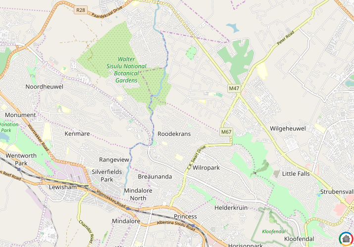 Map location of Roodekrans